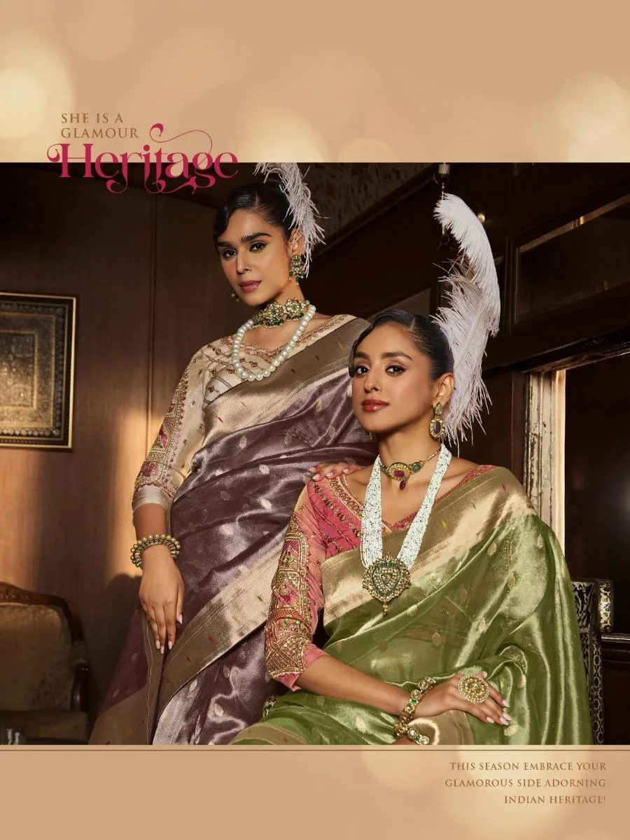 Pure Tissue Silk with Paithani Zari Weave - Image 10