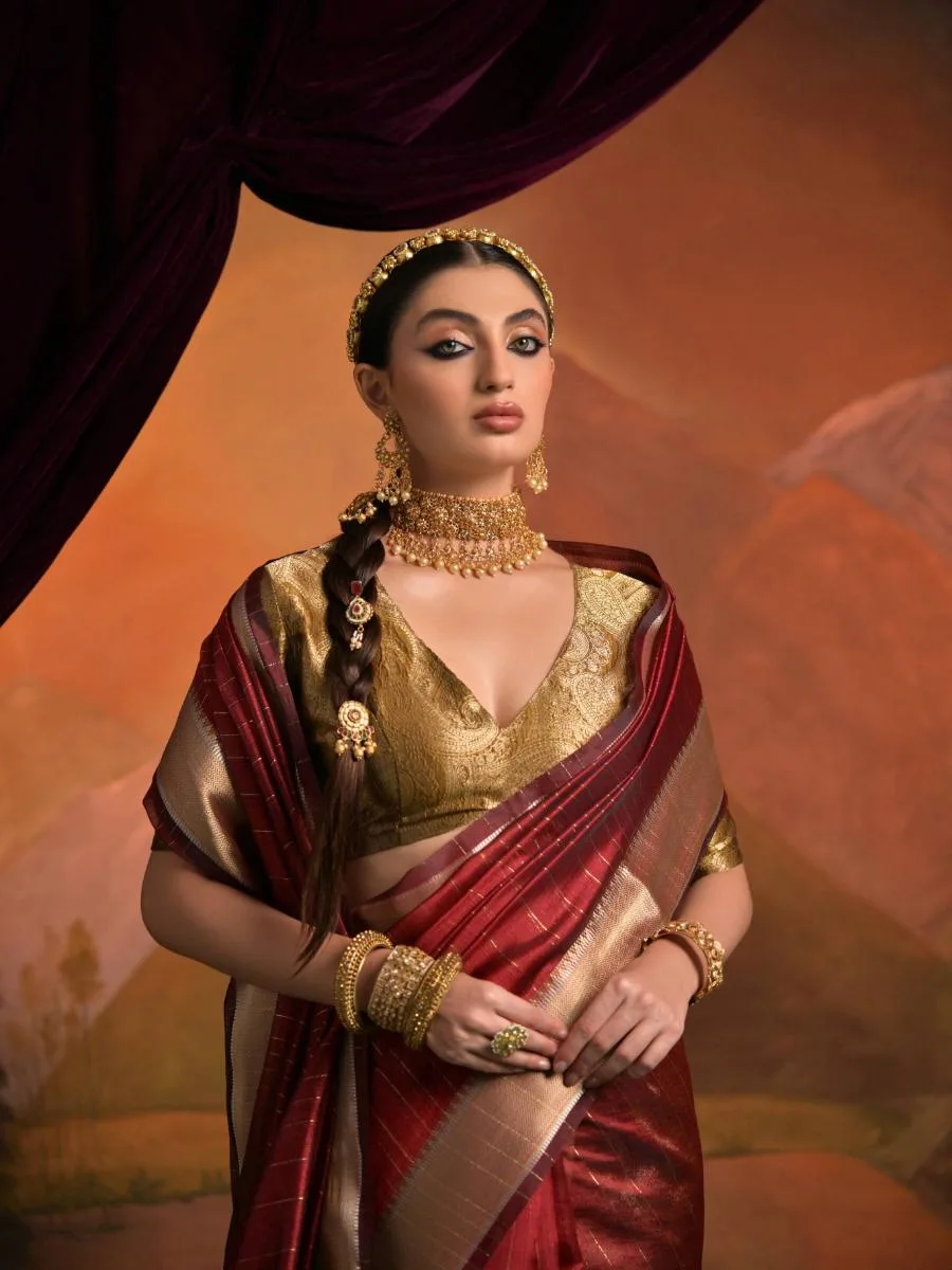 Heritage Weave Moss Silk Saree - Image 19