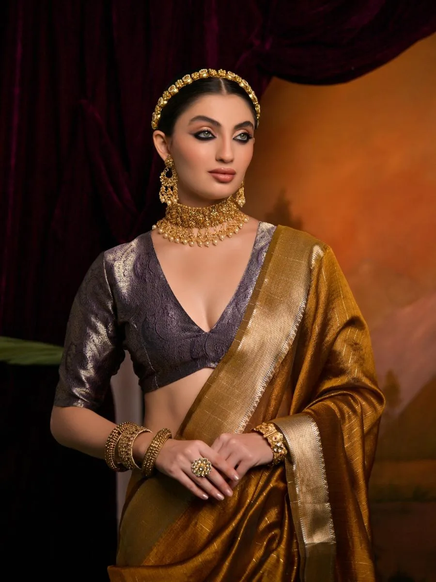 Heritage Weave Moss Silk Saree - Image 7