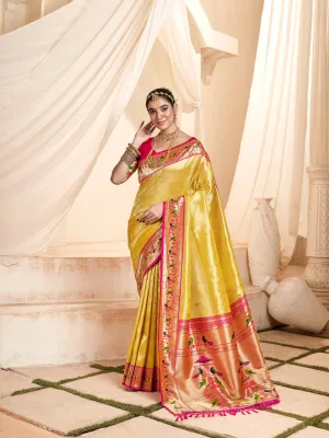 Elegant  Paithani Tissue Silk Saree