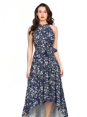 FloraCharm Halter High-Low Dress