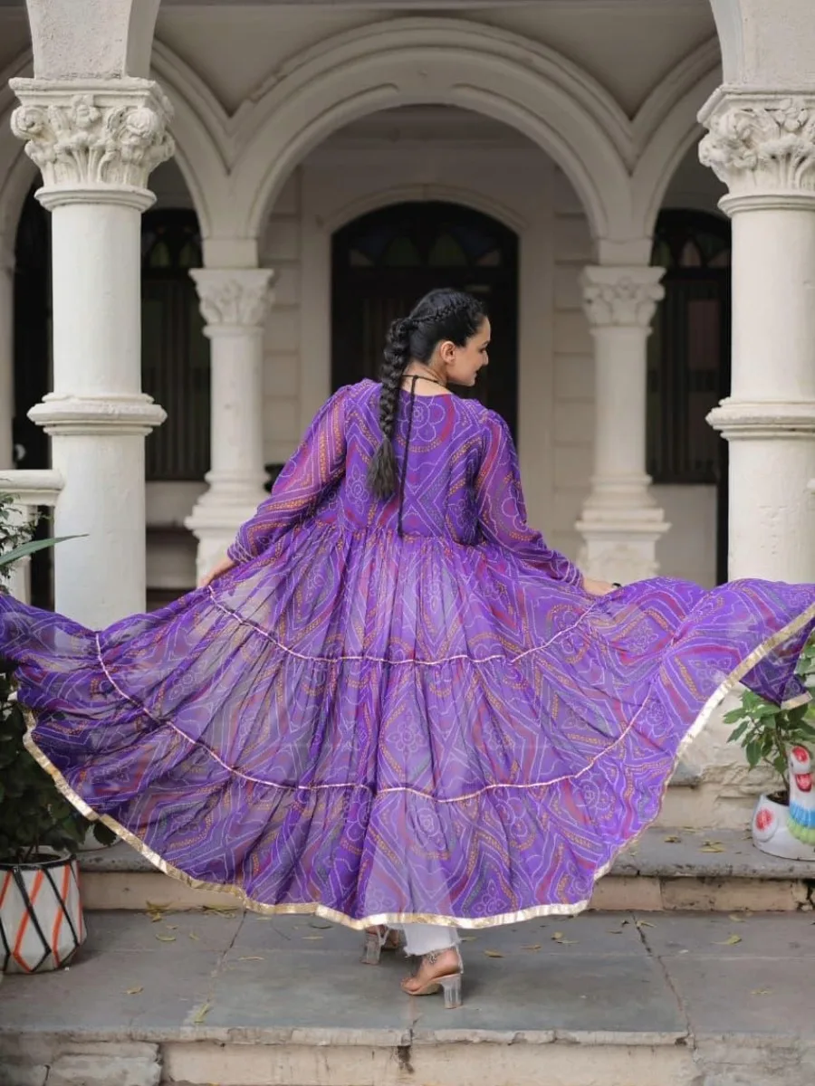 Bandhani Print Kutchi Patchwork Shrug in Faux Georgette - Image 19