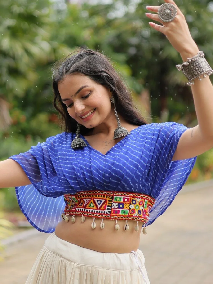 Kutchi Leheriya Royale Lehenga Choli Set - Image 9