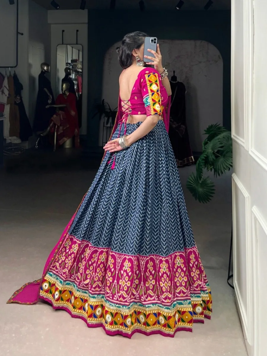 Regal Gamthi Tasar Silk Lehenga Choli with Dupatta - Image 6